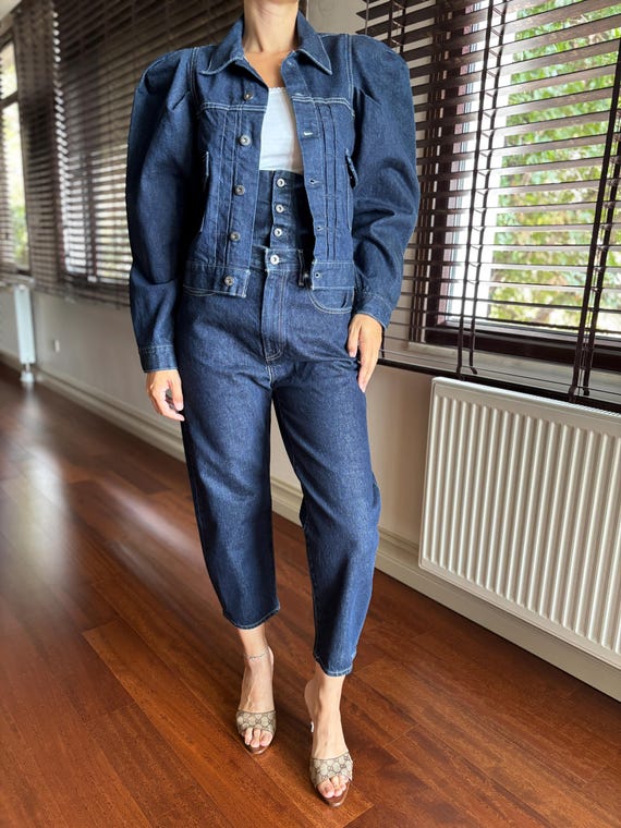 Levi’s Style Puff Sleeve Denim Jacket Levi's Made & Crafted Denim Jacket, Puff Sleeve Cropped Trucker