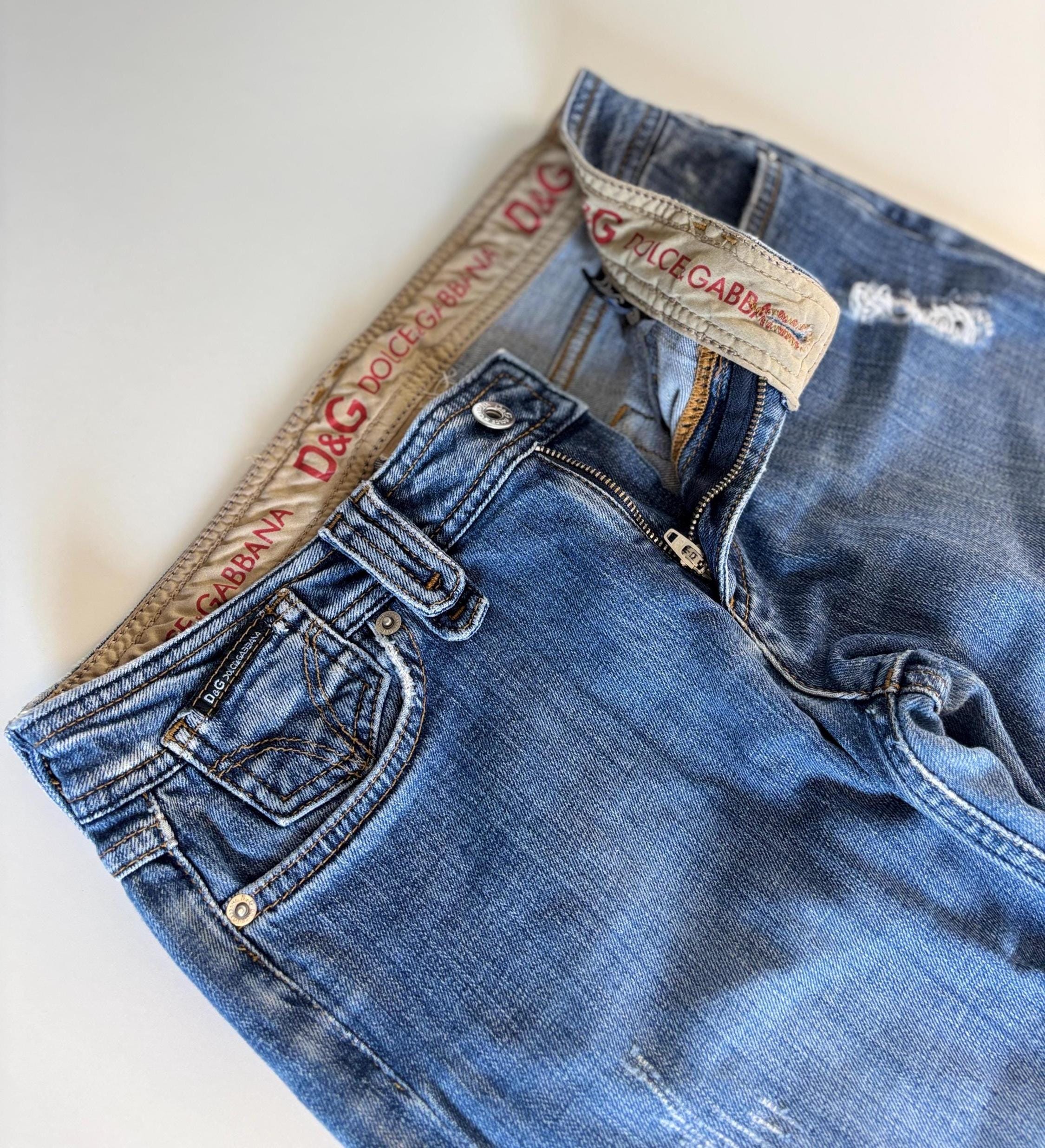 DOLCE & GABBANA Jeans Pants Denim Straight Vintage 90sY2K