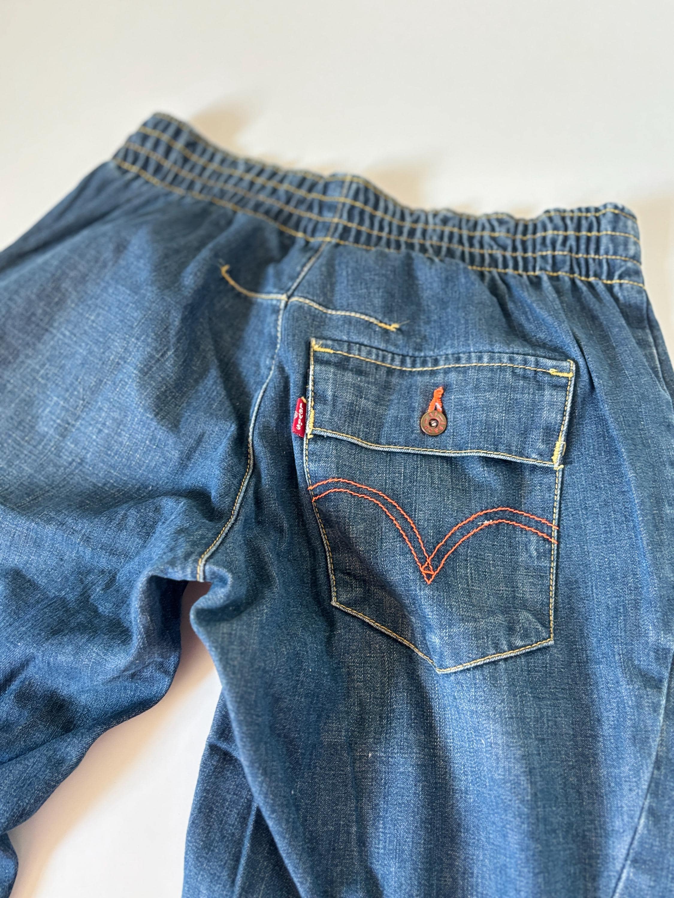 00s 05AW LEVI’S RED concealed seam denim Y2K Levi's Engineered Jeans: Twisted Leg, Red Stitch, W26/W27 - Etsy