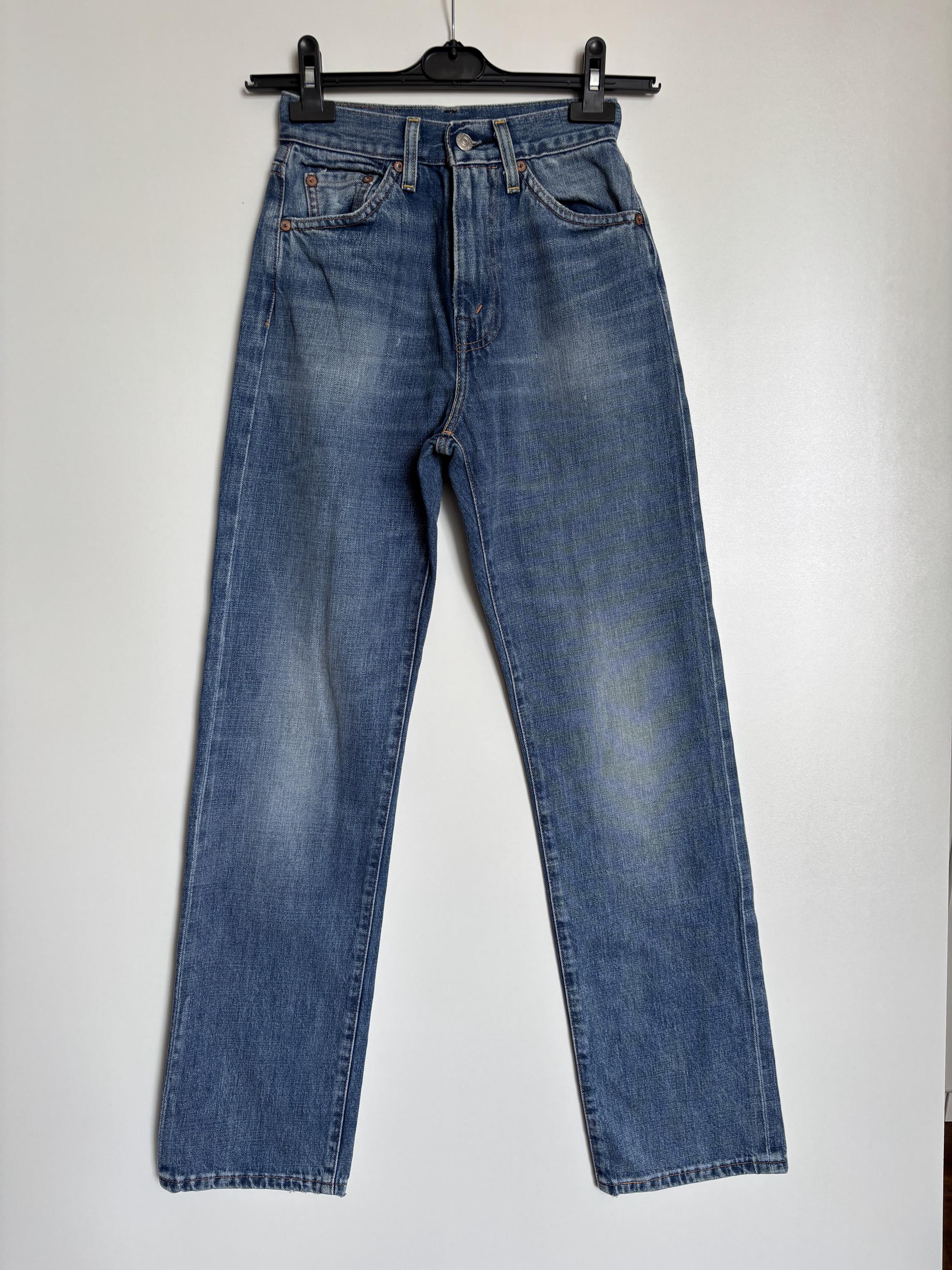 Levi’s LVC 701 Pink Selvedge Jeans W25 – Talon 42 Zip – Vintage Clothing 1950s Repro – Red Tab – High Rise – Rare Denim