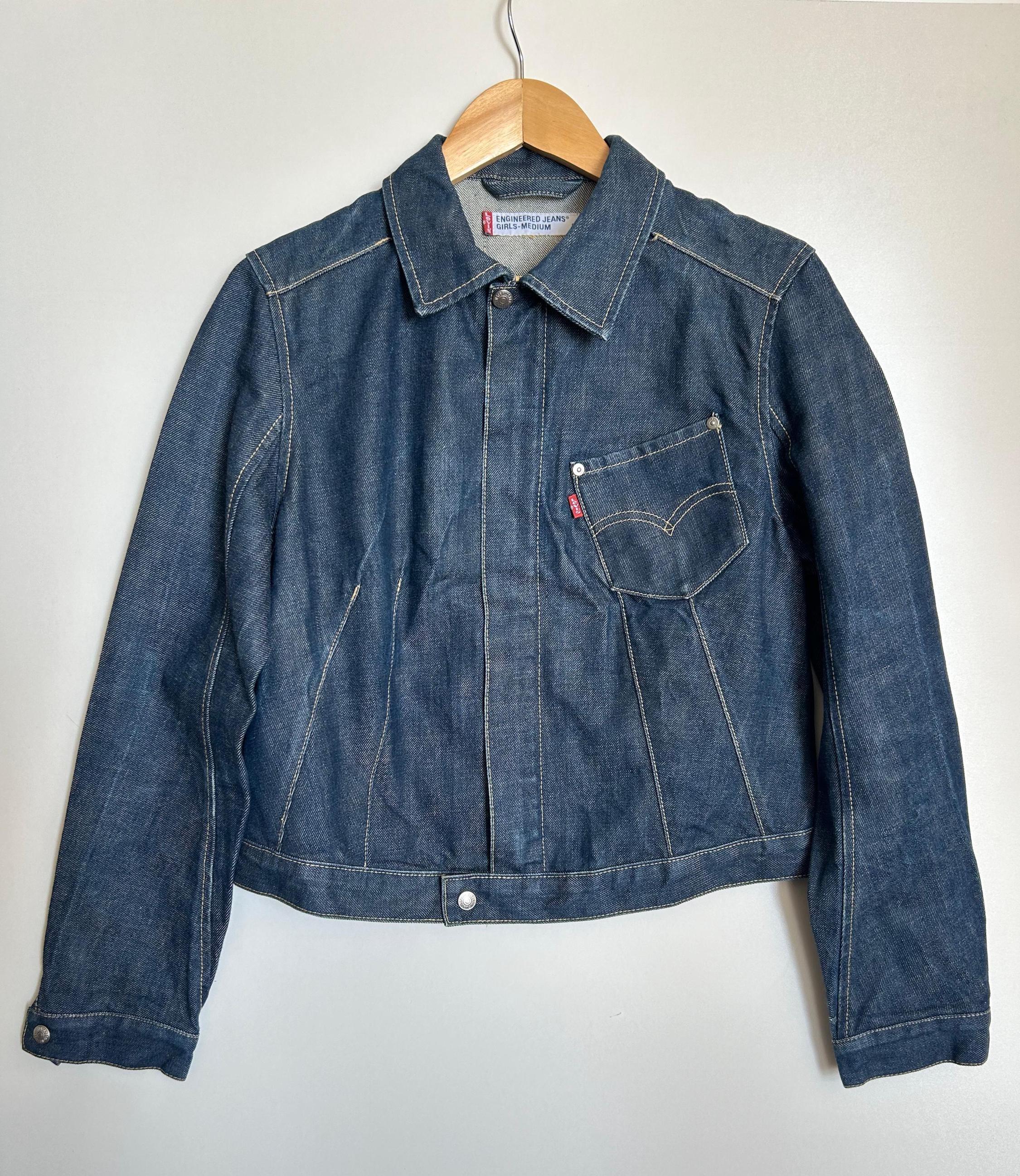 Vintage Levi's Engineered Jeans Denim Trucker Jacket - Y2K Dark