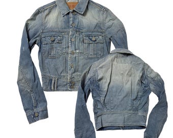 Levi's Made & Crafted Denim Jacket, Puff Sleeve Cropped Trucker
