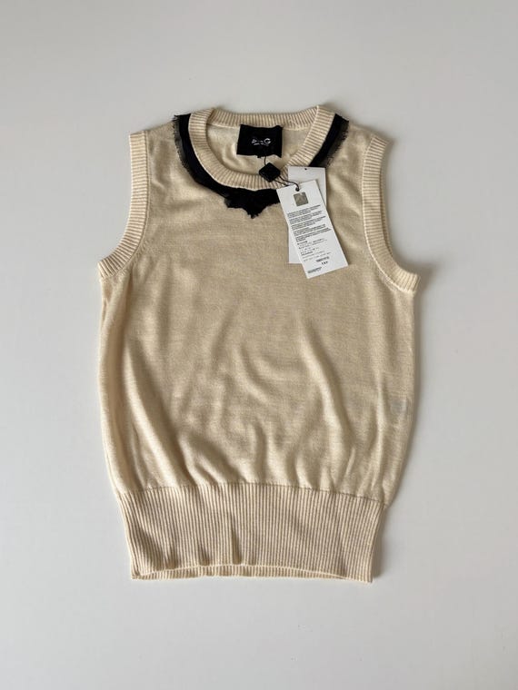 Vintage D&G Cashmere Silk Knit Vest: Y2K Dolce Gabbana Sleeveless