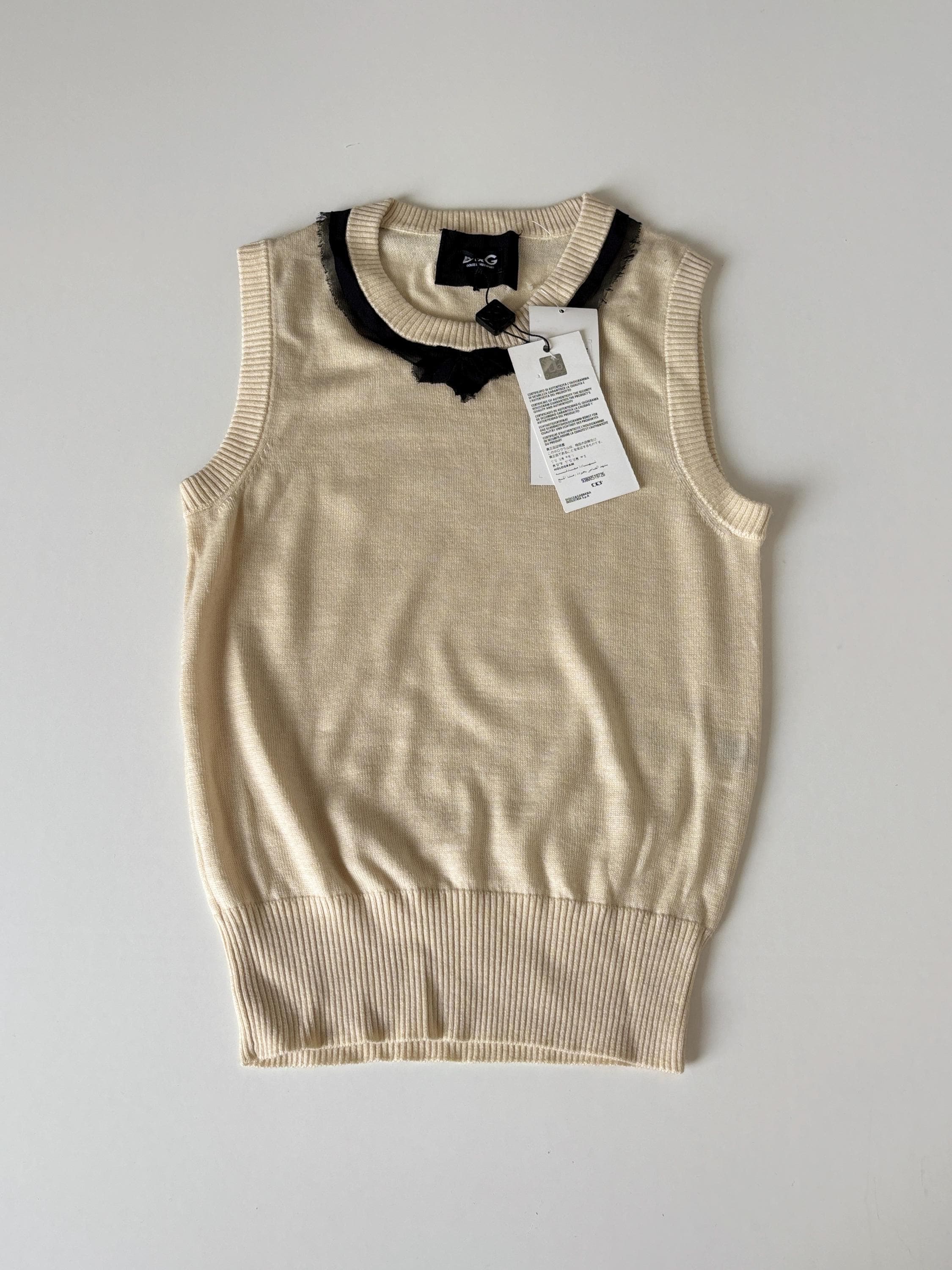 Vintage D&G Cashmere Silk Knit Vest: Y2K Dolce Gabbana Sleeveless