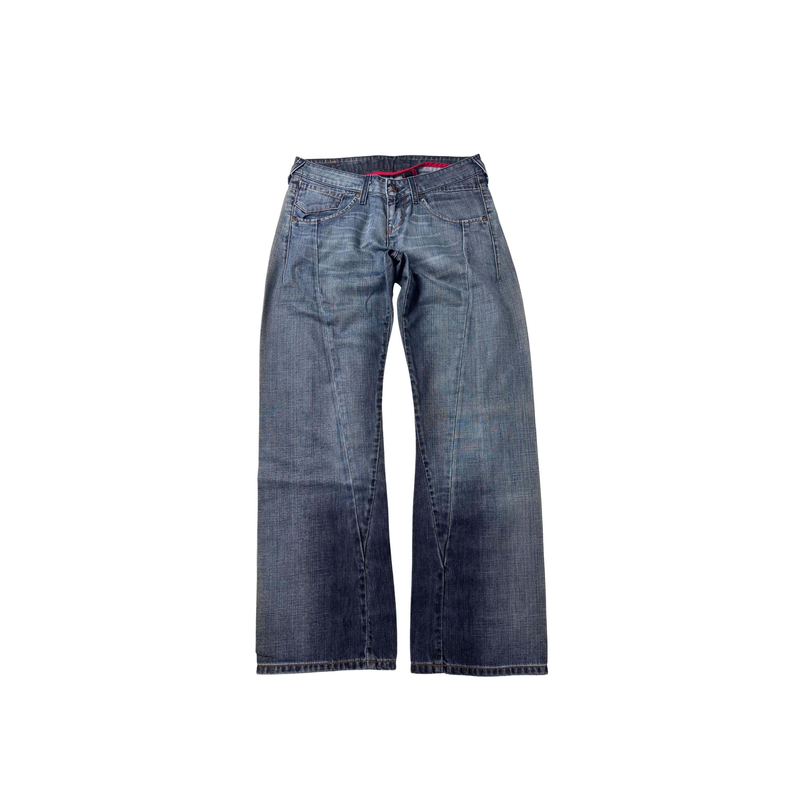 Vintage Levi's Engineered Jeans: Two-tone Panel, Straight Fit (W28