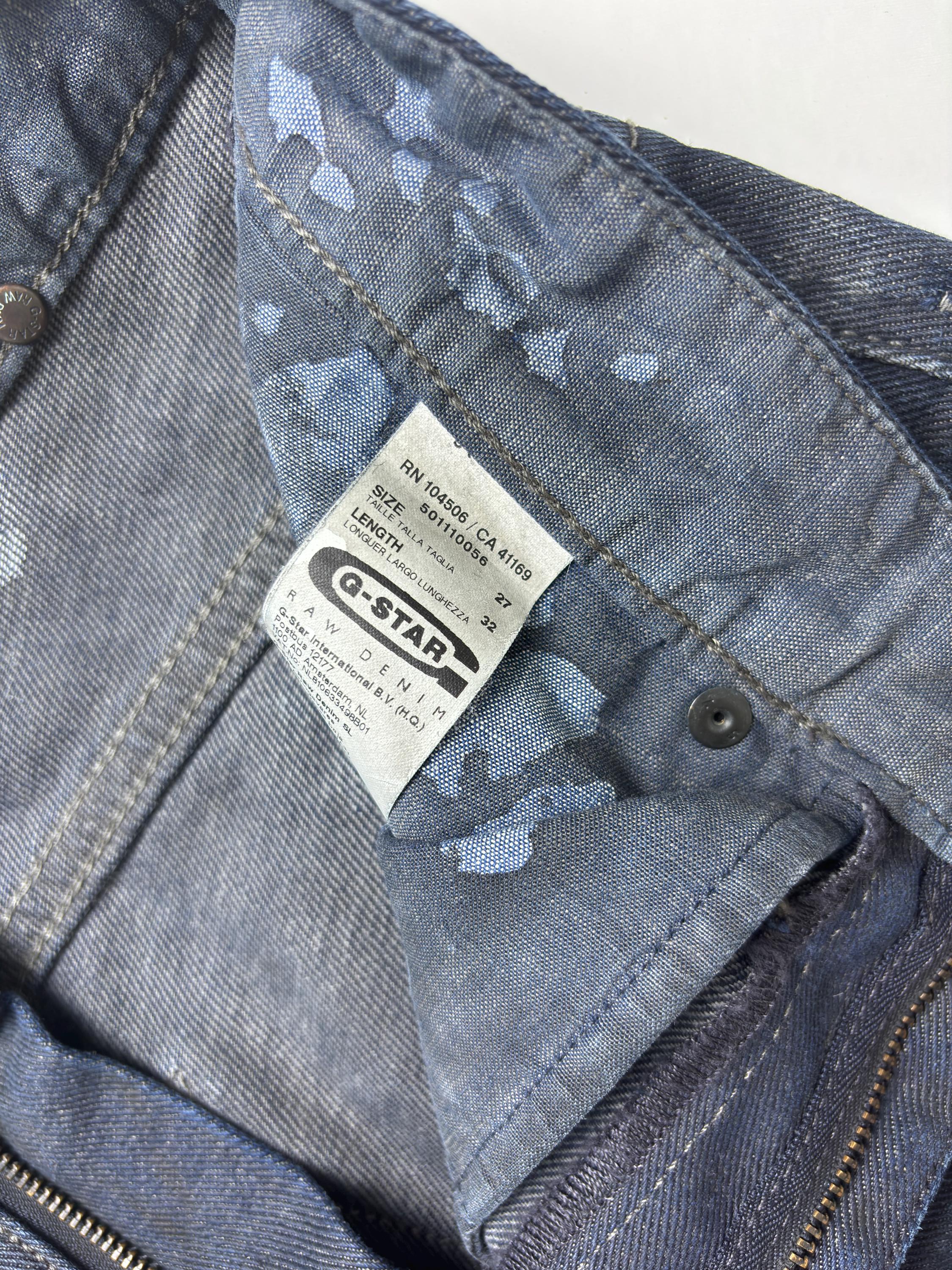 G-star RAW Distressed Paint Splatter Jeans: Cinch Back Vintage