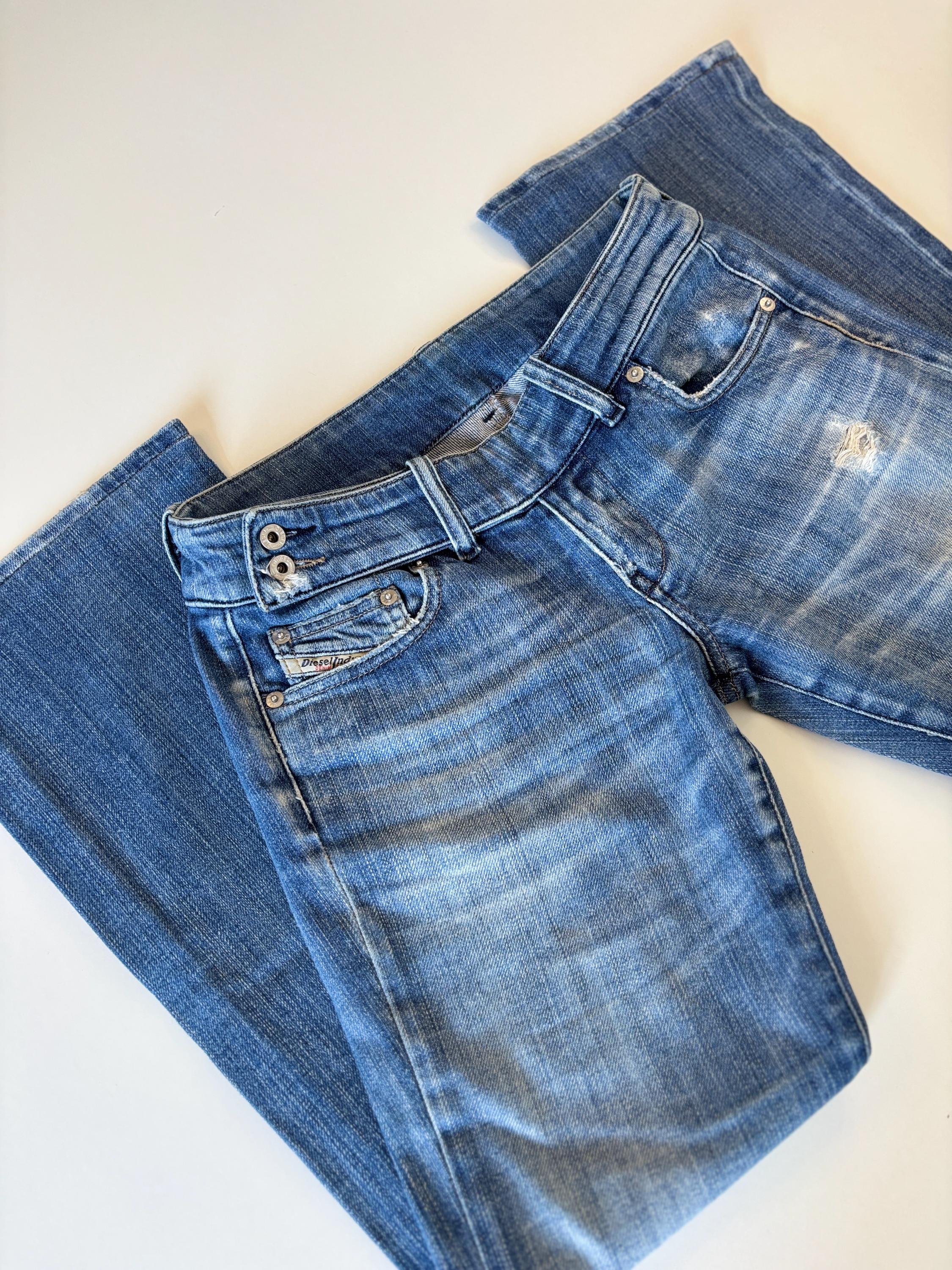 Vintage Diesel Bootcut Jeans: Y2K Distressed Denim, Made in Italy 