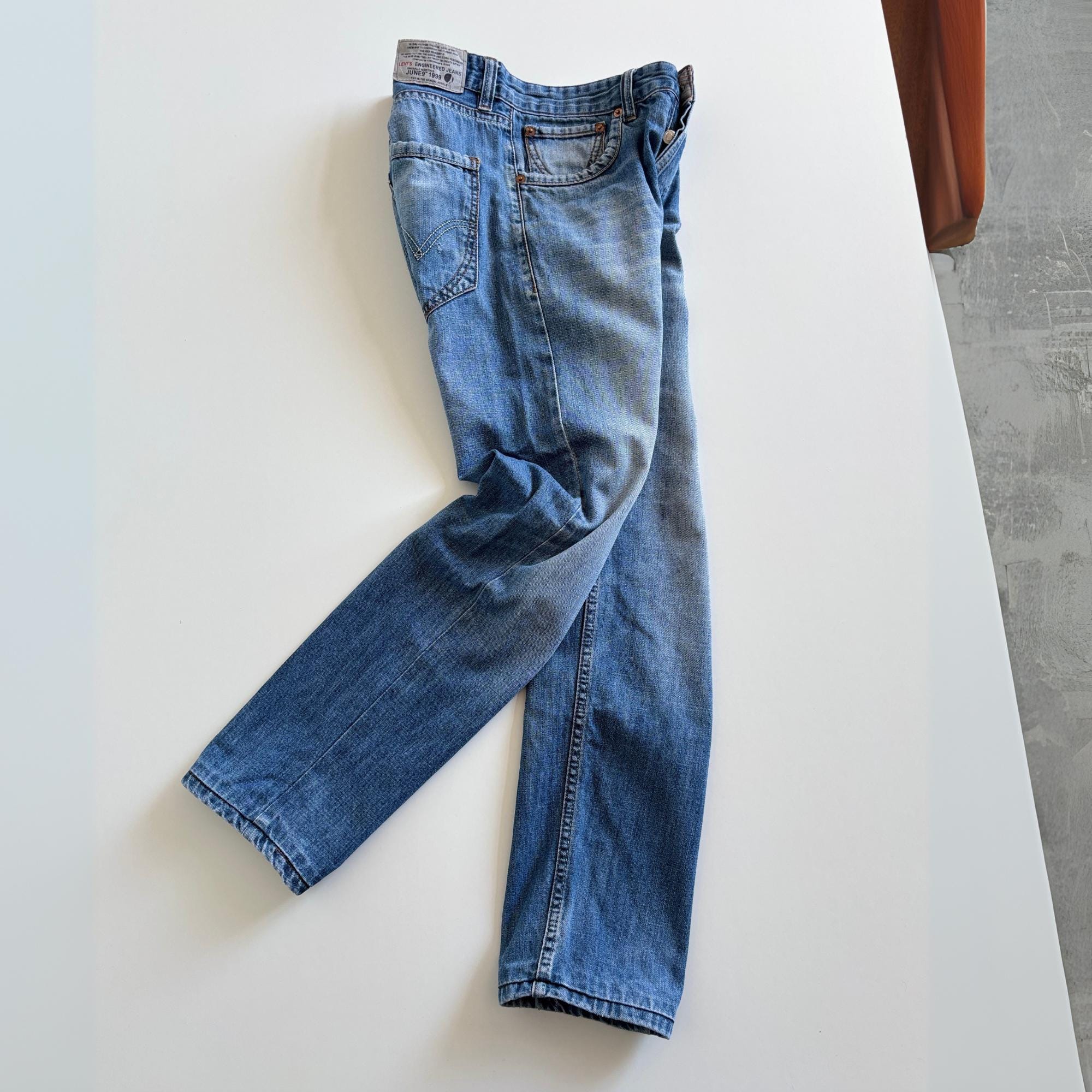 Vintage Levi's Engineered Jeans: 1999 Y2K Twisted Leg Denim - Etsy