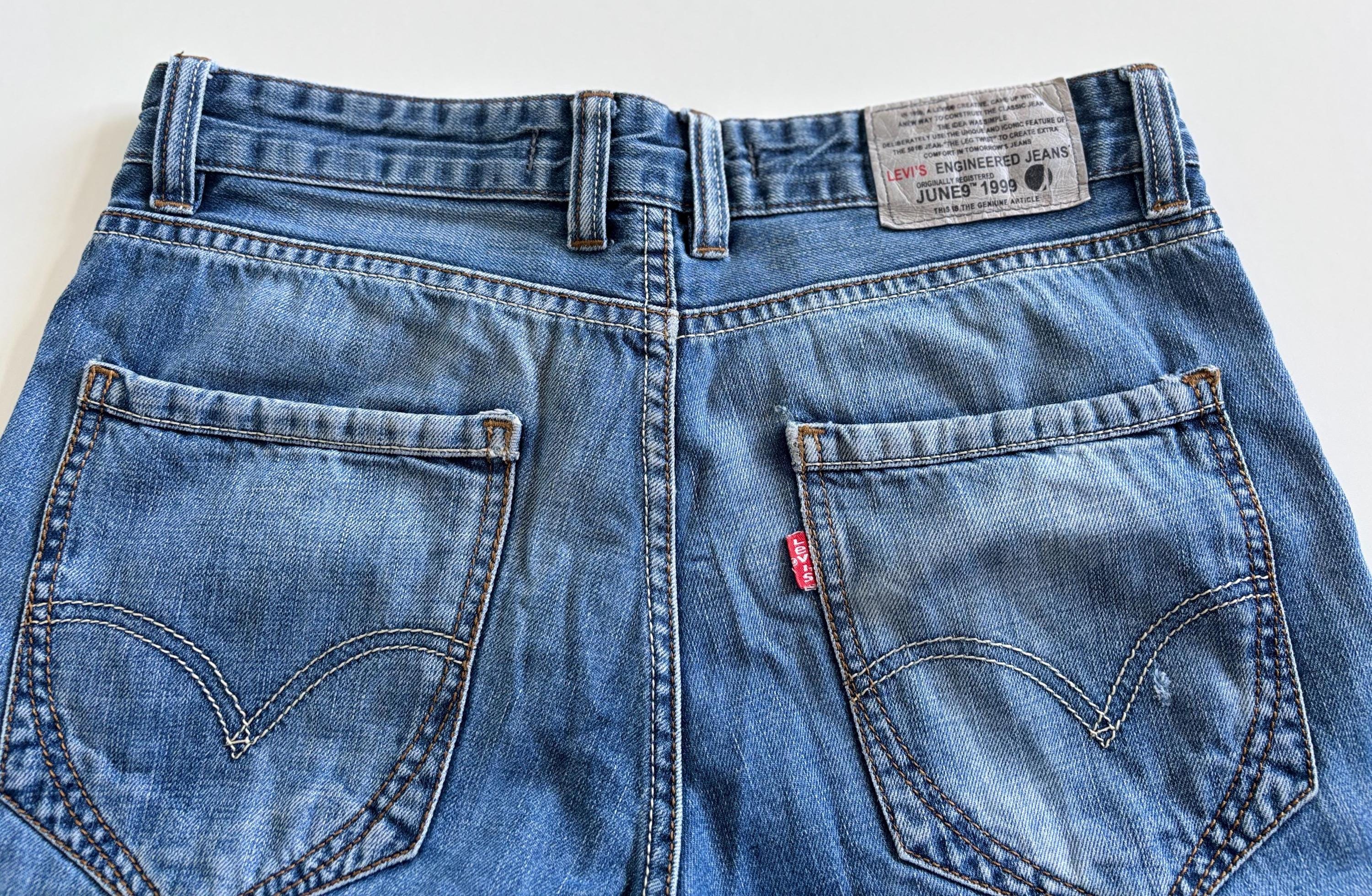 Vintage Levi's Engineered Jeans: 1999 Y2K Twisted Leg Denim - Etsy