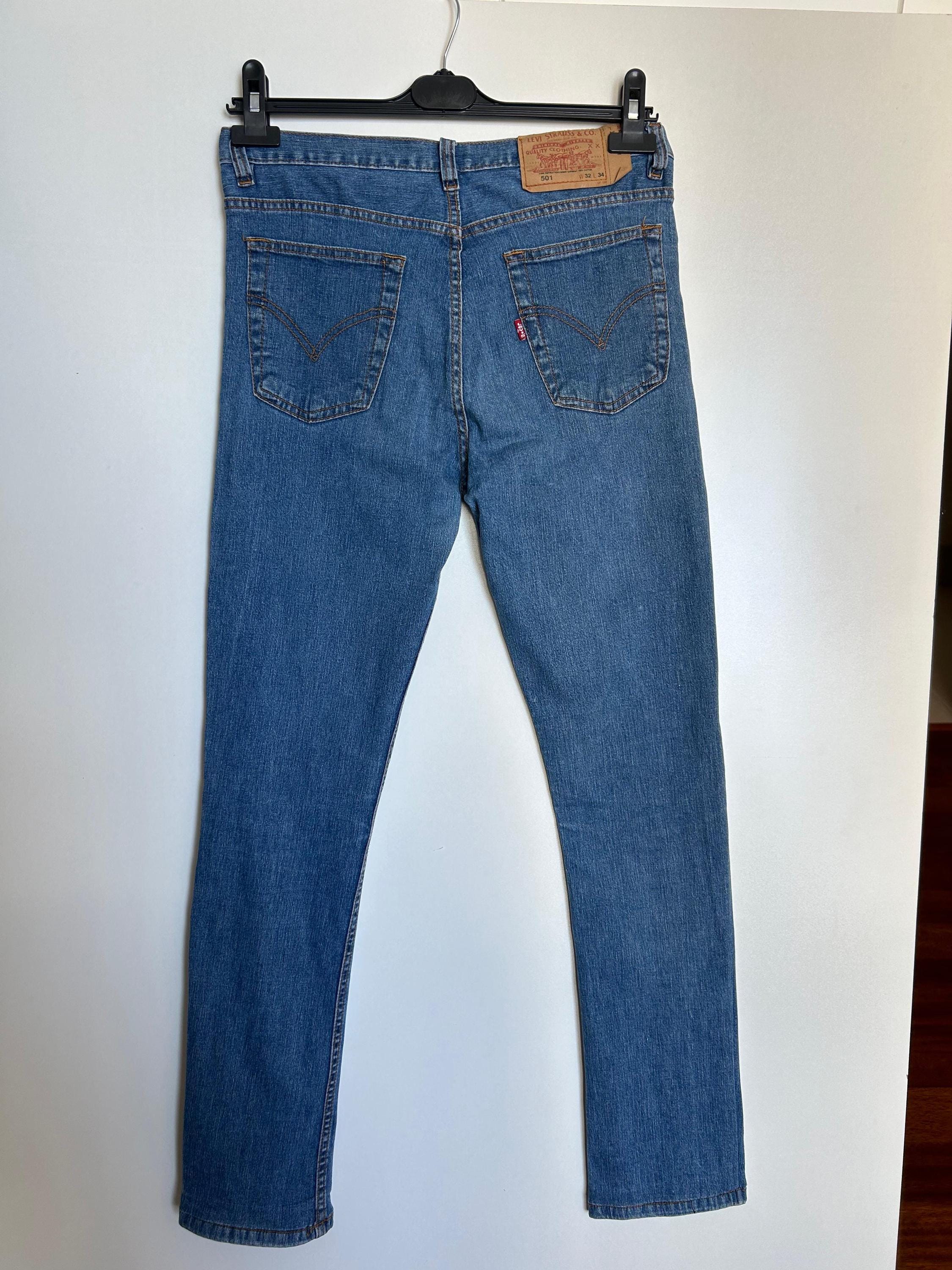 Levi's 501 USA製 W34 L32 553 Vintage Levi's 501 Jeans W32 L34: 1996 USA Made Light Wash Denim