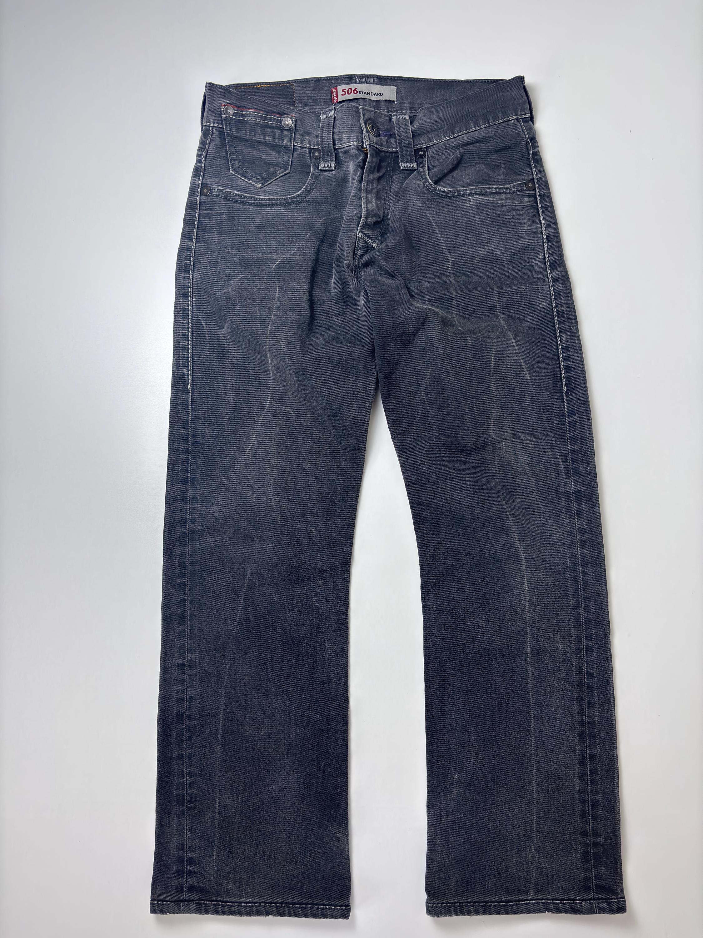Levi’s 506 W32L32 フェード ダメージ デニム Y2K 雰囲気◎ Vintage Levi's 506 Jeans: Y2K Gray Wash, Button Flap Pocket (W30