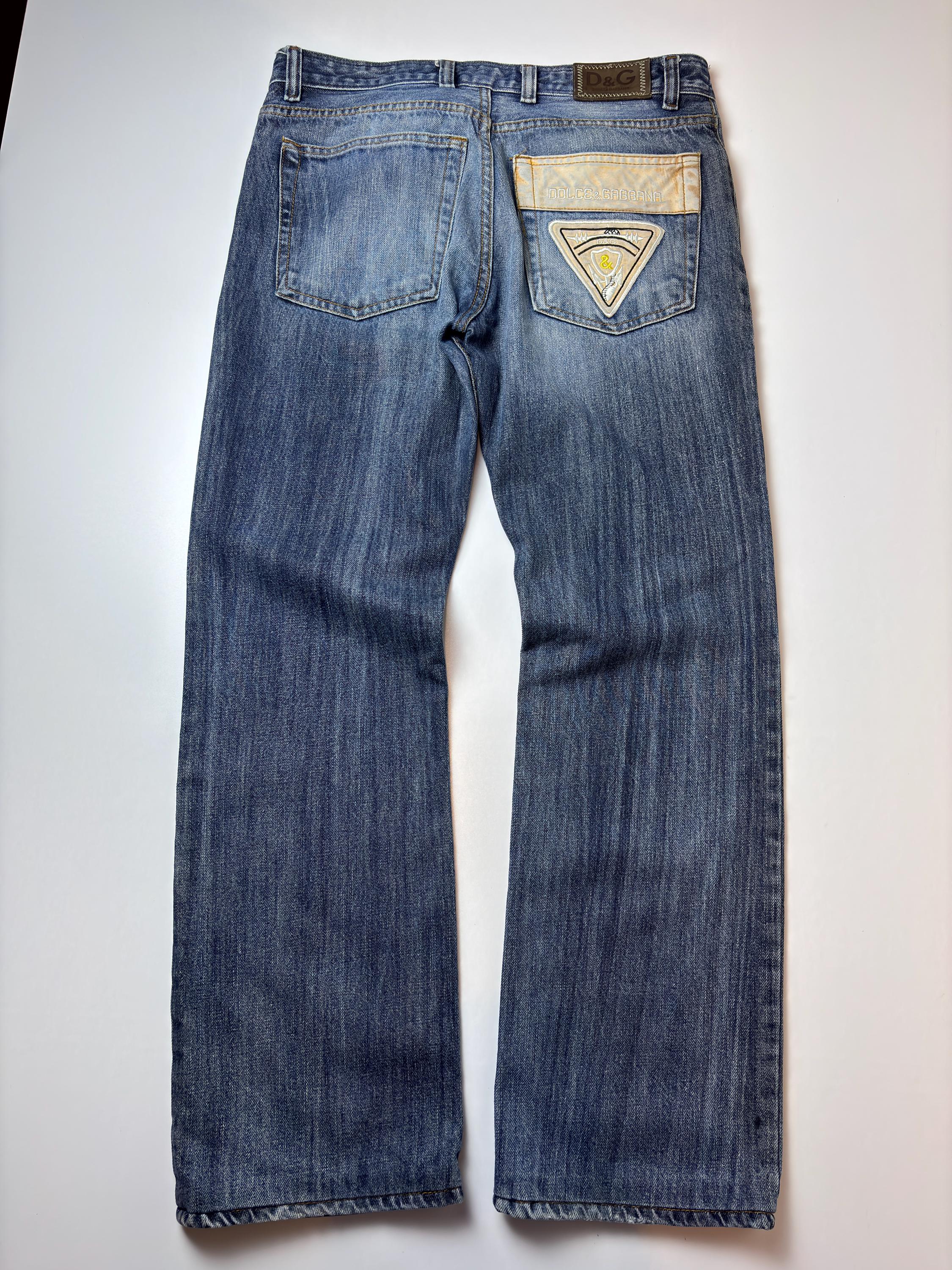 90s dolce&gabbana embroidery italy denim 90s dolce&gabbana 