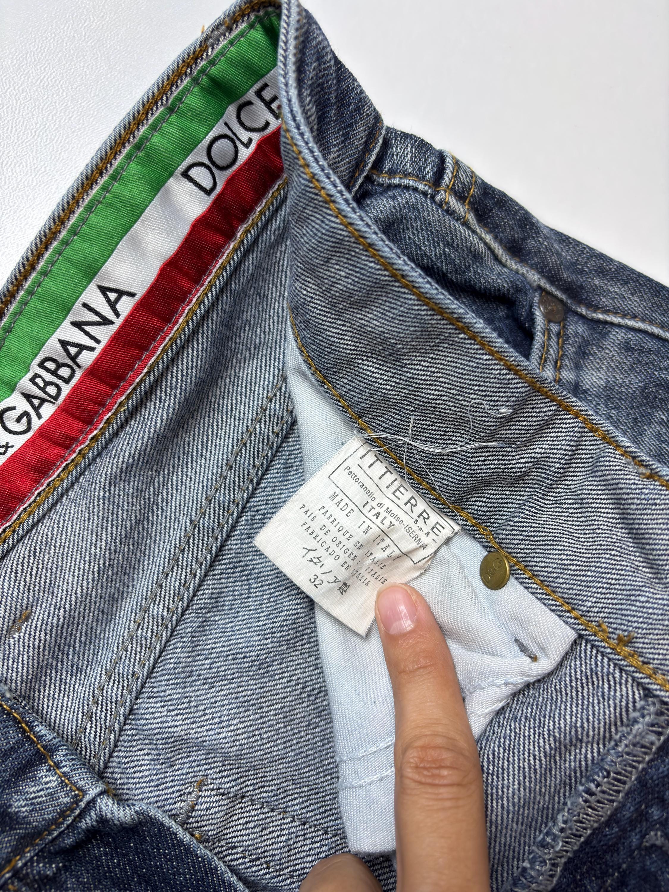 90s dolce&gabbana embroidery italy denim