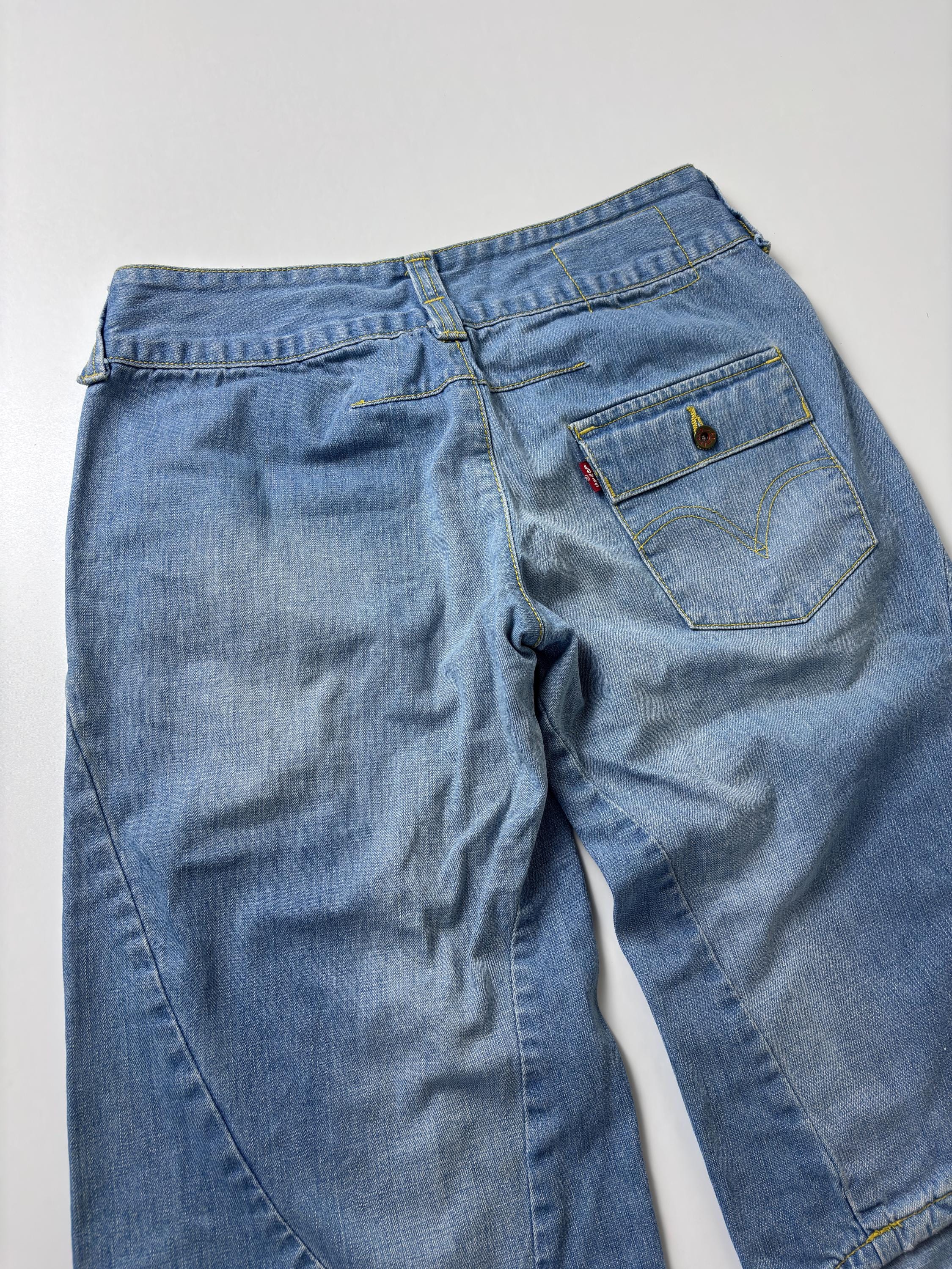 Vintage Levi's Engineered Bermuda Shorts: Twisted Leg Y2K Denim - Etsy