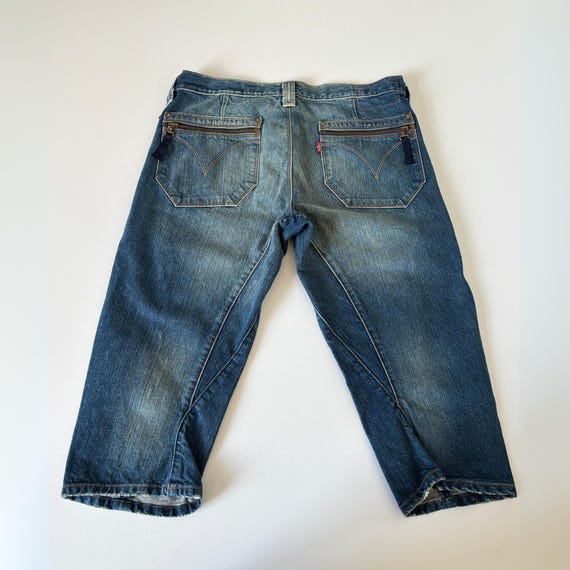 Vintage Levi's Engineered Jeans Capri: Y2K Utility Denim, Red Tab