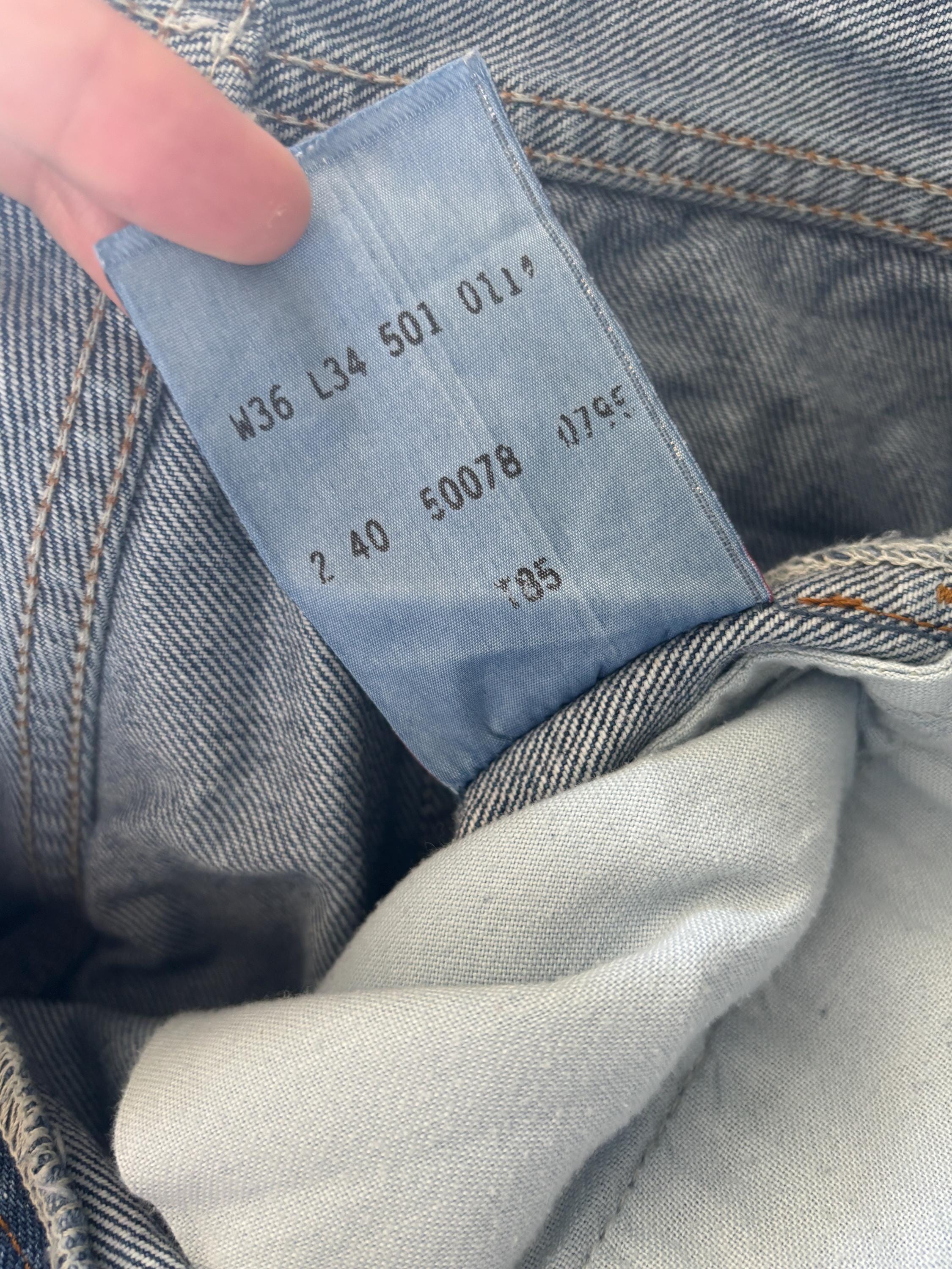 Vintage Levi's 501 Jeans W36 L34: 90s Light Blue Denim, High Waist