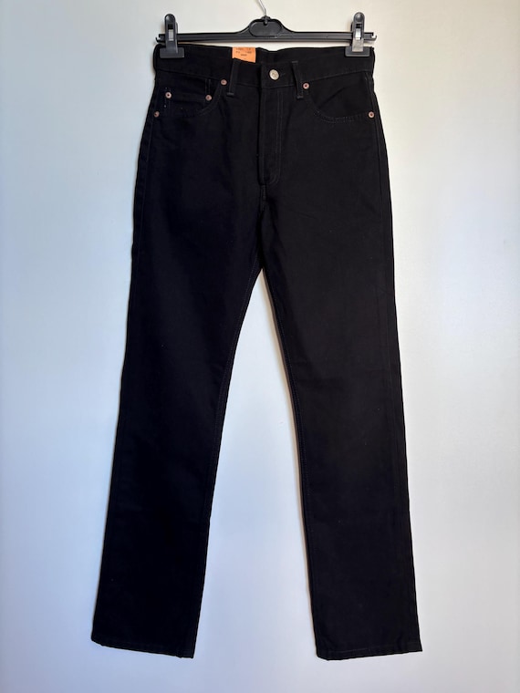 Deadstock Levi's 501 Black Jeans: 90s USA Made Raw Denim W29 L32
