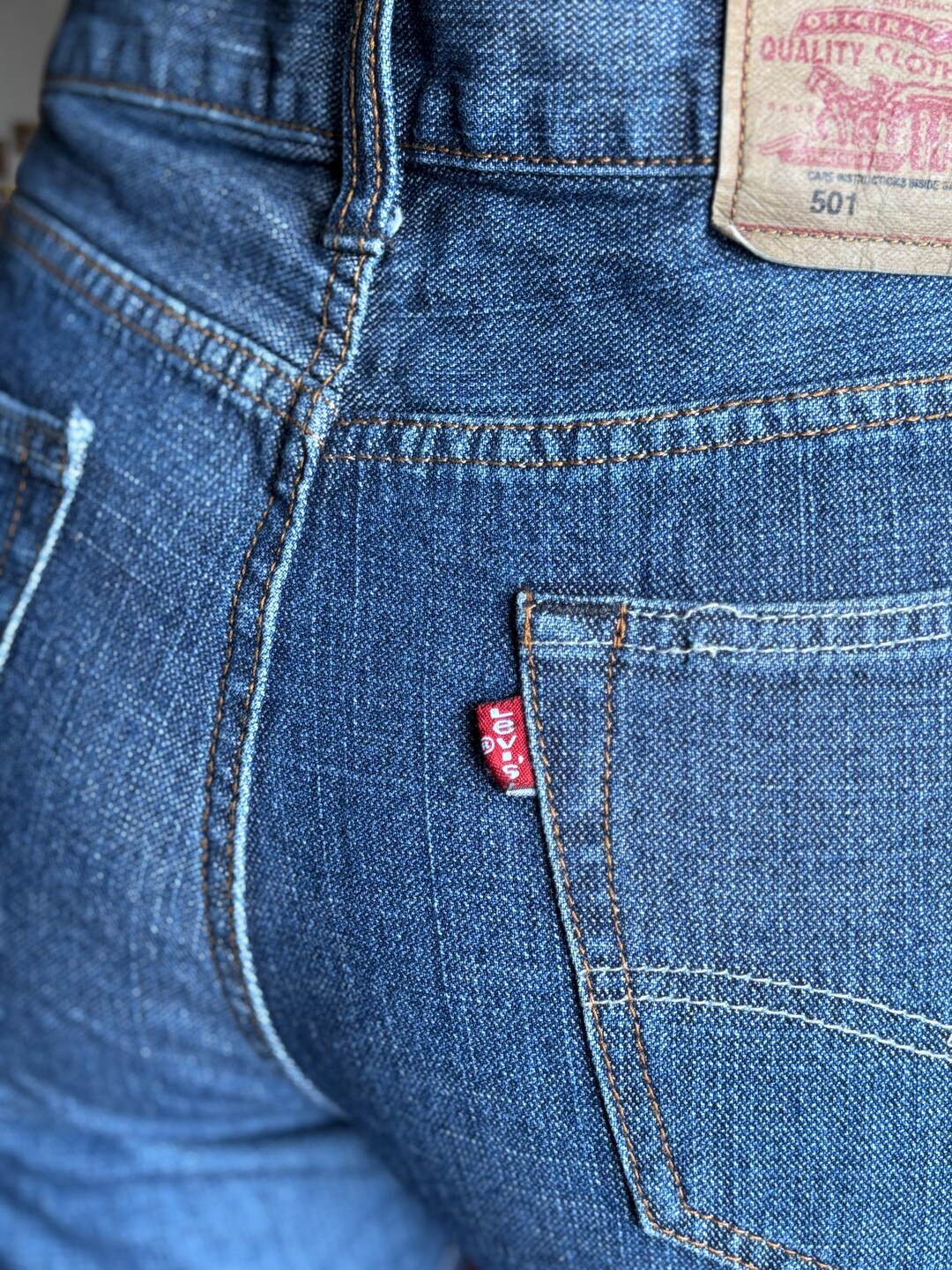 Vintage Levi's 501 Jeans W30 L34: Textured Denim, Cropped Hem - Etsy