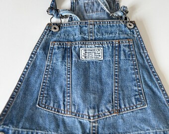 Vintage Levi's Denim Overall Dress: 90s Y2K Blue Jean Pinafore