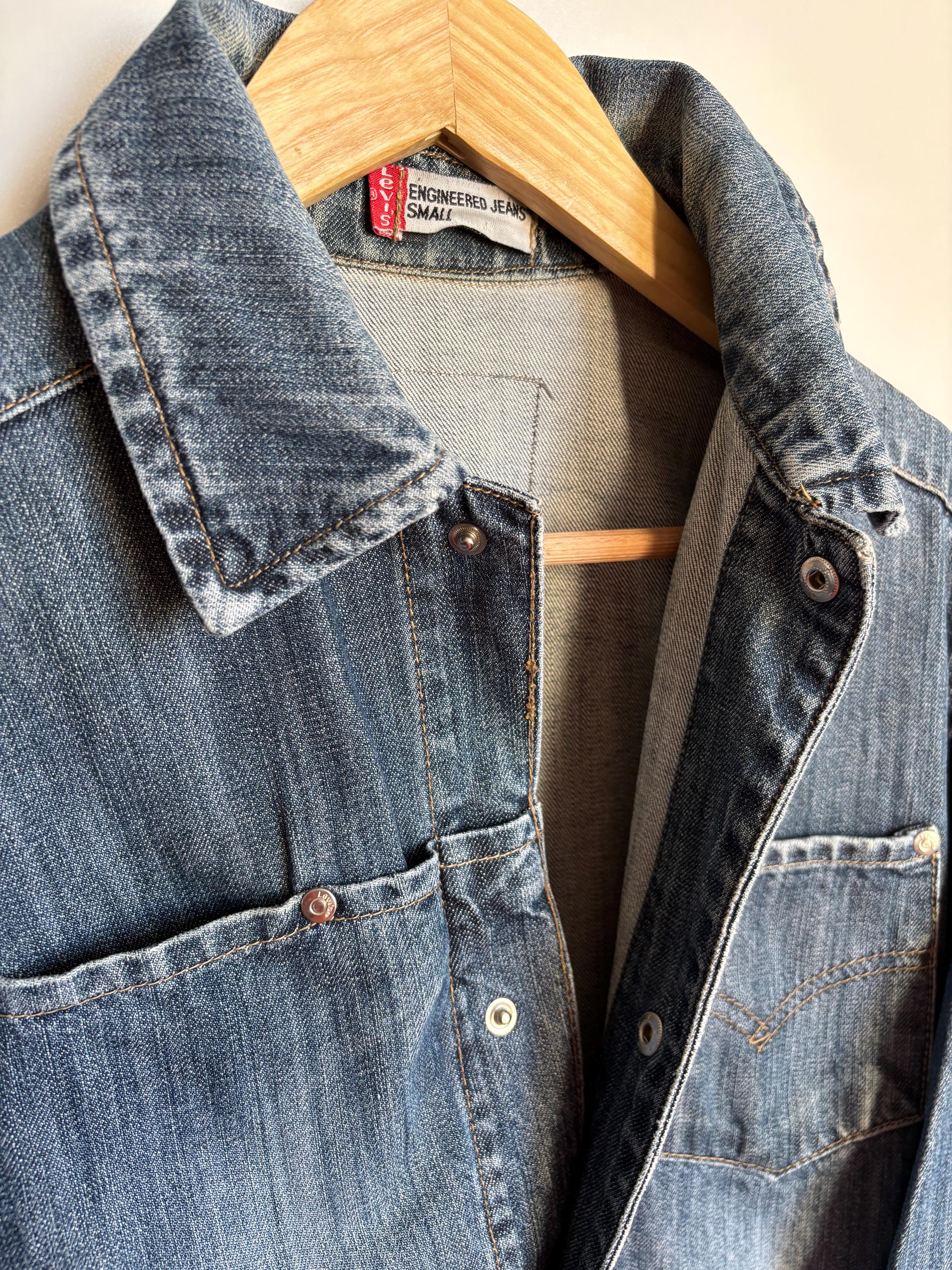 Vintage Levi's Engineered Jeans Denim Jacket - Y2K Twisted Seam