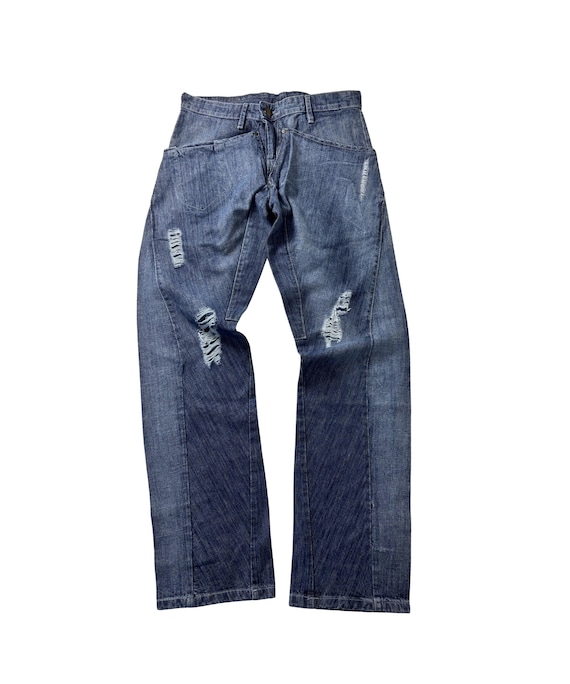美品) vintage Levi's ENGINEERED JEANS Vintage Levi's Engineered Jeans 32x34: Distressed Y2K Blue Twisted