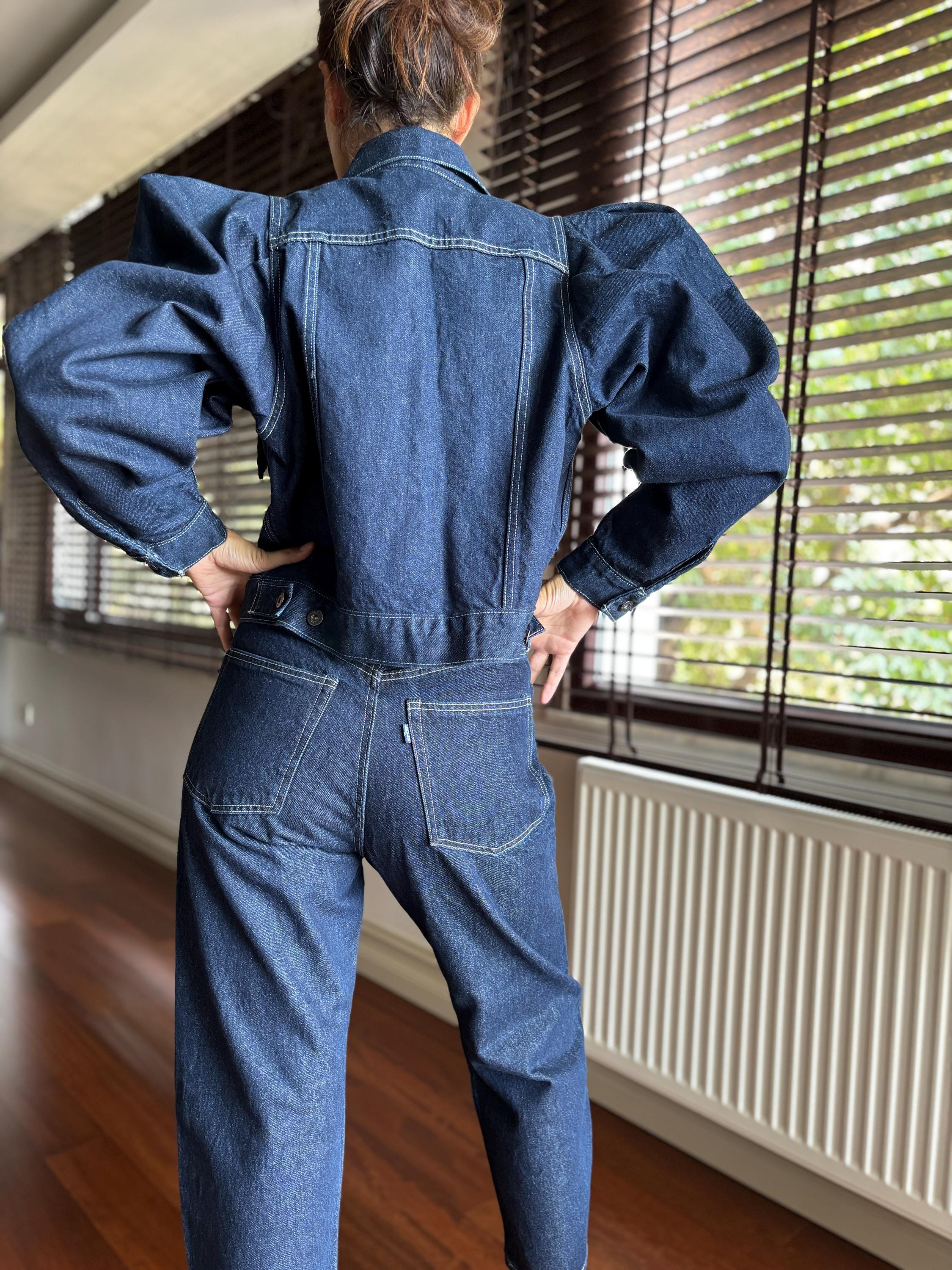 Levi's Made & Crafted Denim Jacket, Puff Sleeve Cropped Trucker