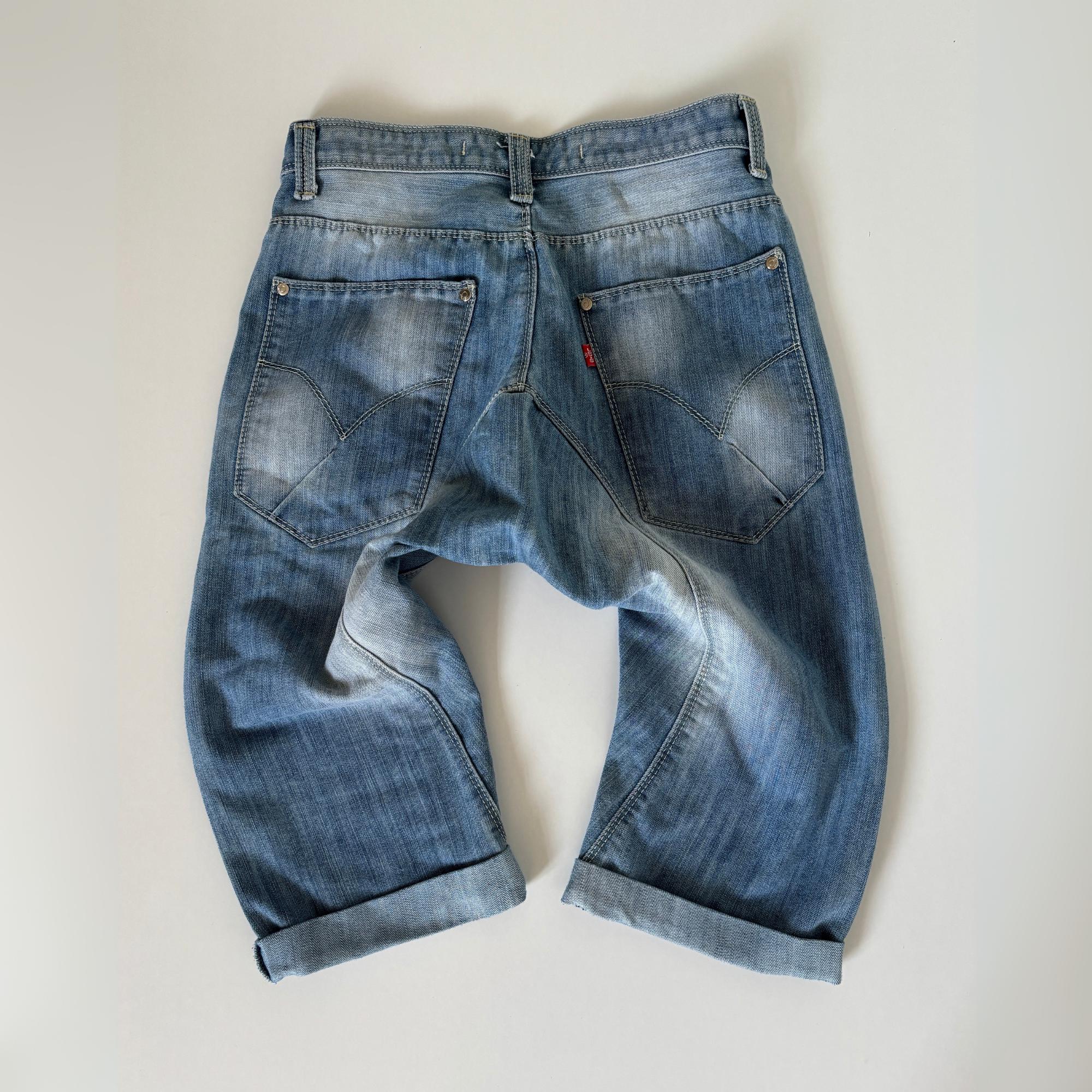 Levi's Engineered Capri Jeans: Y2K Twisted Seam Denim - Etsy