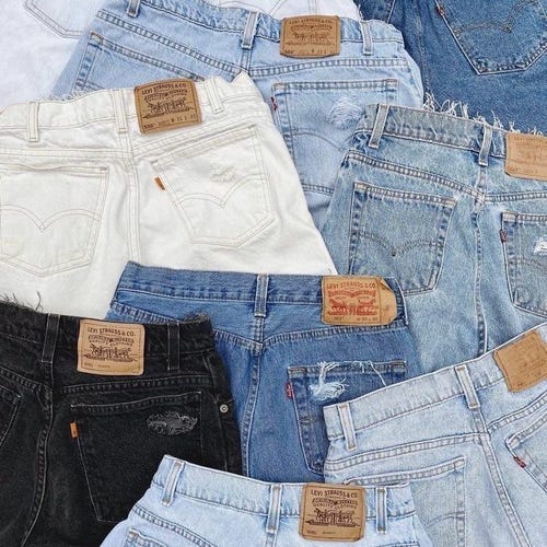 Vintage 90s Levi's 501 Jeans W29 L32: USA Made Embroidered Denim