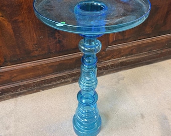 Vintage Oiva Toikka Majakka – Large Blue Nuutajärvi Glass Sculpture (damaged)