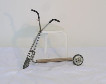 Vintage Children’s Scooter | Rustic Industrial Toy | Nordic Nostalgia Decor