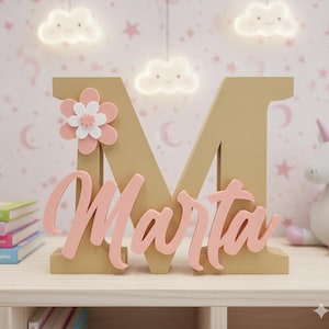 Personalisierter 3D Buchstabe | Dekorative Initiale | Umweltfreundliches PLA Geschenk