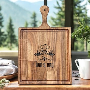 Personalized Walnut BBQ Cutting Board: Grill Master Gift