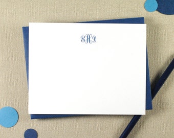 monogrammed note cards personalized