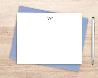 Personalized Note Card Set: Script Monogram Stationery