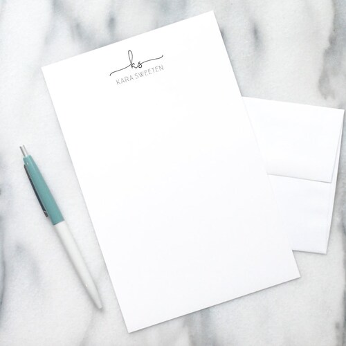 Personalized Writing Sheets With Logo / Custom Logo Stationery Etsy