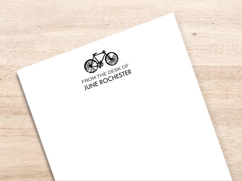 Personalized Bicycle Notepad: Custom Stationery Gift - Etsy