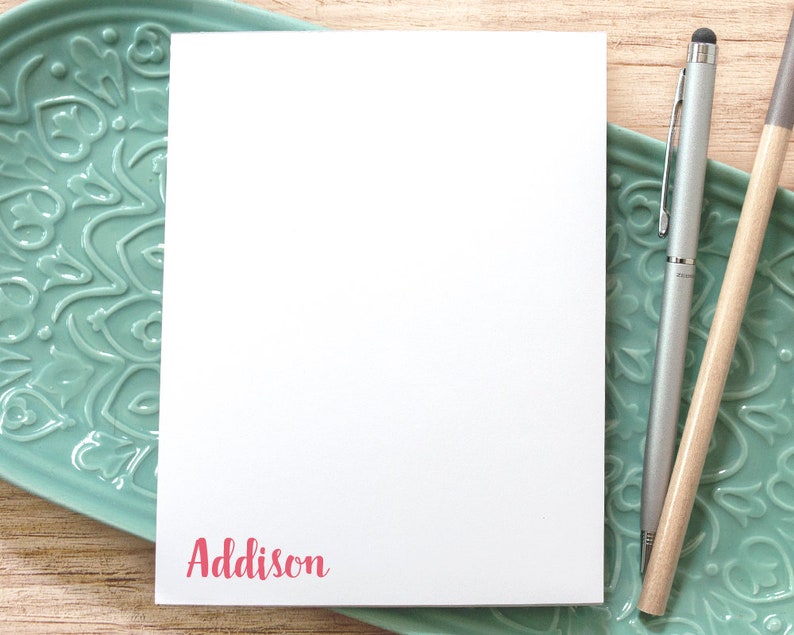 Personalized Notepad Set / Small and Large Notepads With Etsy