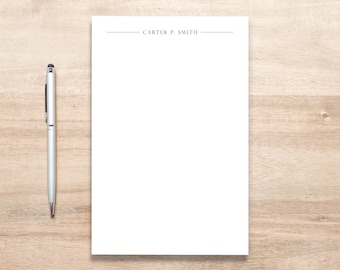 Personalized Notepad: Classic Design, Large Half-Sheet Jotter Pad