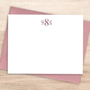 Monogrammed Notecard Set: Classic Curved Initial Stationery