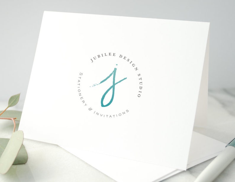 Personalized Folded Stationery with Logo / Folded Notecards with Business Logo / Notecards for Professional Use / Small Business Notecards image 3