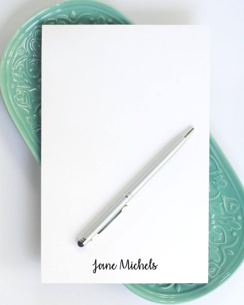 Personalized Large Notepad / Notepad With Modern Script Name / Etsy