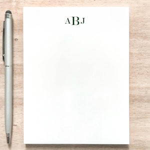 Personalized Monogram Notepad: Small Custom Stationery