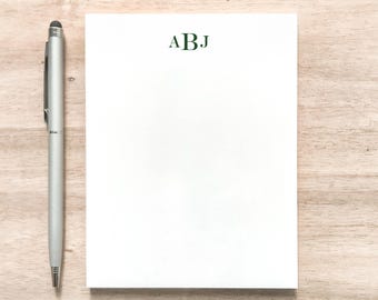 Personalized Monogram Notepad: Small Custom Stationery