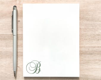 Custom Monogram Notepad: Personalized Initial Stationery Gift