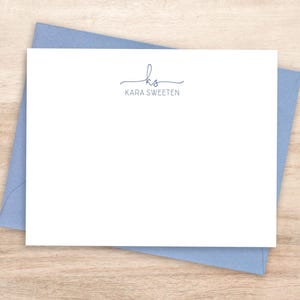 Personalized Notecard Set with Envelopes / Modern Feminine Design Notecard Set / Personalized Stationery / Last Minute Custom Gift for Her