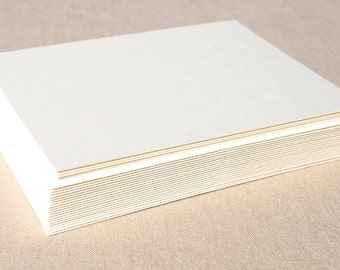 Blank Ivory Stationery Set with Matching Ivory Envelopes - Set of 20 Flat A2 Size Cards