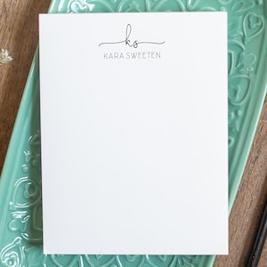 Personalized Notepad: Modern Design with Initials and Name, Custom Jotter Pad