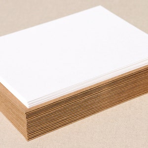 Blank A2 Stationery Set: Kraft Envelopes, Flat Cards - Set of 20