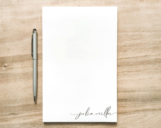 Personalized Notepad With Name and Initials / Small Notepad Etsy