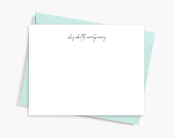 Custom Feminine Stationery Set: Personalized Notecards with Envelopes
